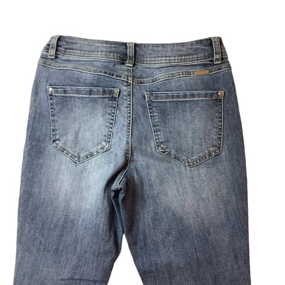 INC Denim Skinny Leg Regular Fit Mid Rise Blue Denim Jeans Womens Size 2 - Picture 7 of 12